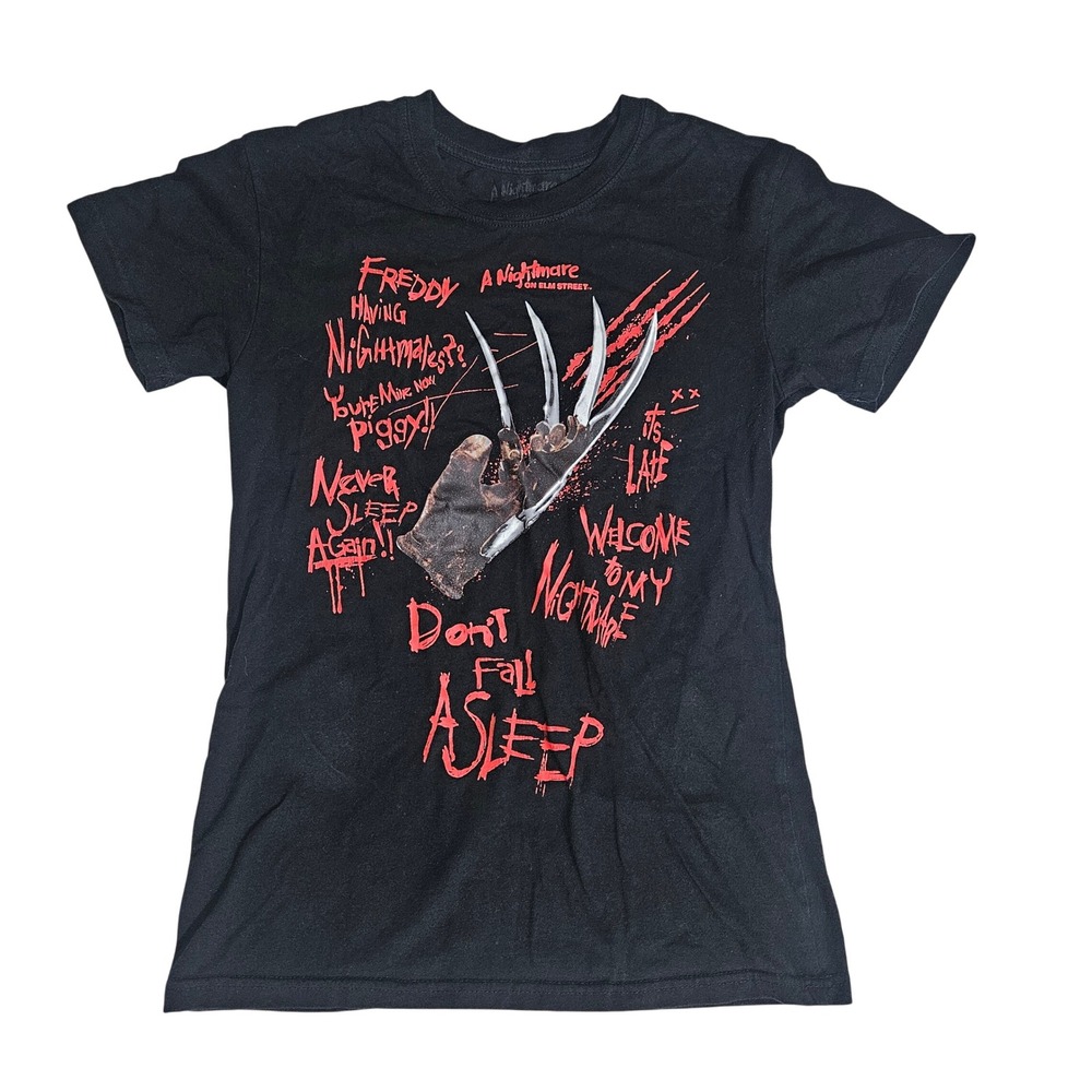 A Nightmare on Elm Street Freddy Krueger Graphic Tee Black Red Shirt Small